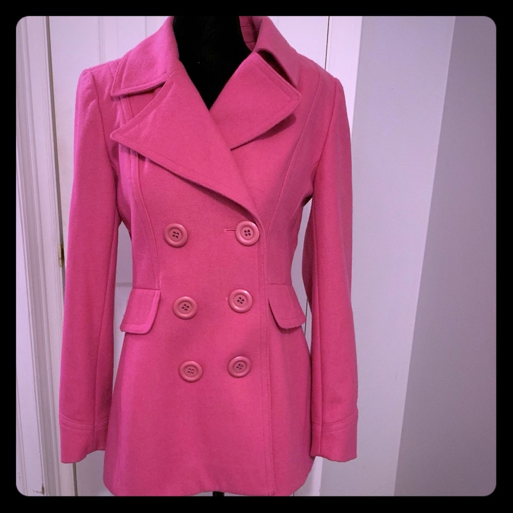 New York and Company Pink Pea Coat